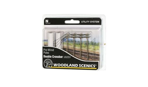 Woodland Scenics US2251 N Wired Poles Double Crossbar Sale Best Wholesale
