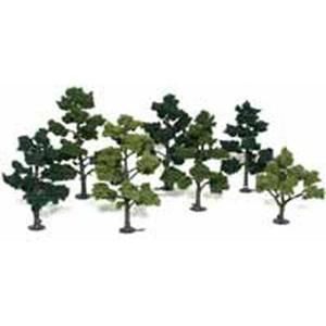 Woodland Scenics TR1103 TREES DECIDIOUS 5-7IN 7PC Clearance Best Pices