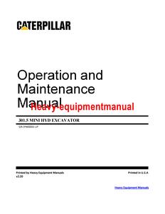 DOWNLOAD CATERPILLAR 301.5 MINI HYD EXCAVATOR OPERATION AND MAINTENANCE MANUAL 3YW Buy Cheap Websites