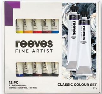 Reeves Fine Artist Oil Paint Set, 10 Piece Set, Assorted Colours Sast Cheap Pice