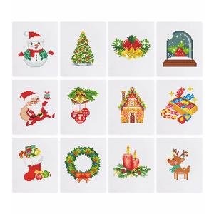 Kerst Mini Diamond Painting versie 3 - 12 Stuks Outlet Pay With Paypal