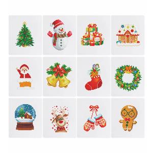 Kerst Mini Diamond Painting versie 1 - 12 Stuks Cheap Sale Pay With Paypal