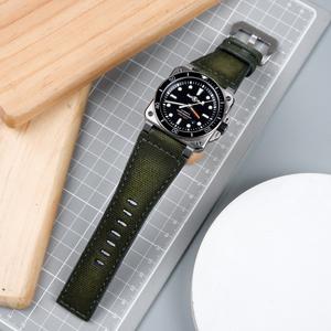 Ready Made Bell and Ross Straps - Canvas Vintage Green Cheap Sale Fashionable