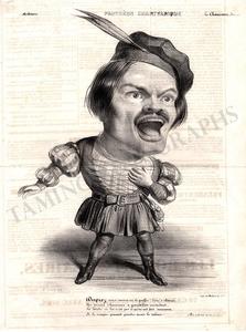 Duprez, Gilbert - Vintage Caricature Lithograph Outlet Amazing Pice