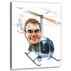Karikatur zeichnen lassen - Mann im Hubschrauber (cju155) Buy Cheap Deals