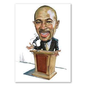 Karikatur zeichnen lassen - Redner (cdi248) Discount Exclusive