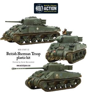 Sherman V Tank Troop (2 Sherman V's 1 Firefly) Outlet Finishline