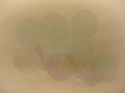 Rund paillet, transparent 35mm, 10 stk. Buy