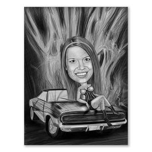 Karikatur zeichnen lassen - Heisser Frau Zeichnung (ca491woman-pen) View Cheap Online