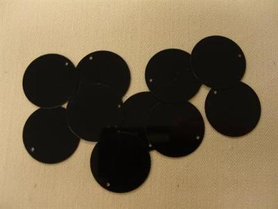 Rund paillet, sort 20mm, 50 stk. Sale Geniue Stockist