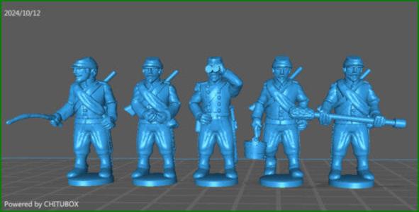 28mm French army Artillery 1848-66 - 5 minis - MC Minis Cheap Online