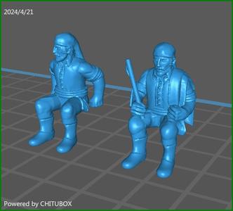 28mm Napoleonic Spanish artillery train conductors - 2 minis 2025 Newest Sale Online