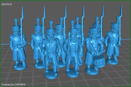 28mm Napoleonic French Mid Guard Fusiliers w greatcoat - 9 minis - MC Minis Buy Cheap For Nice