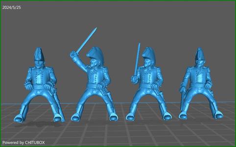 28mm Napoleonic British Generals - 4 minis Supply Online