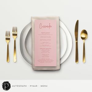 Autograph - Menu Cards Pre Order For Sale