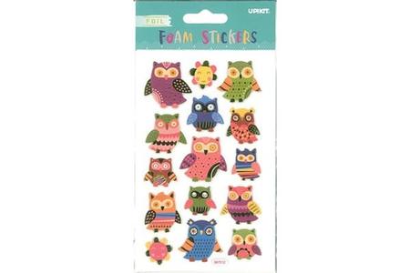 HOBBY2YOU Foam stickers ugler 15stk. Sale High Quality