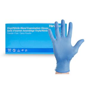 Gants d'examen de Nitrile/Vinyle Hongray - Bleu - Paquet de 100 Shop For Online