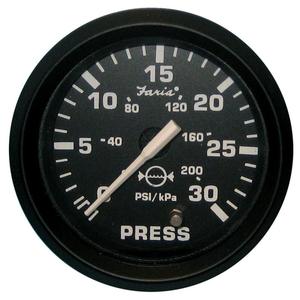 Faria Euro Black 2" Water Pressure Gauge (30 PSI) [12810] Where To Buy Cheap Real