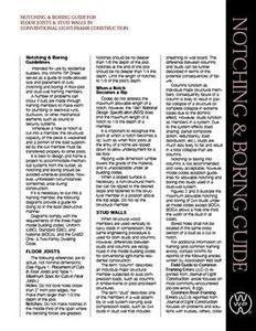 Notching and Boring Guide for Wiring and Plumbing Sale Pick A Best