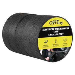 Oyviny Electrical Wire Harness Cloth Tape 1 Inch x 50 Feet Self-Adhesive Wire Loom Cloth Tape for Automobile Electrical and Engine Wire Noise Dampening, Wiring Harness Tape for Audio Wire Harness Cheap Big Sale