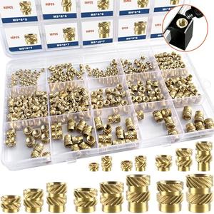 400Pcs Threaded Inserts, M2 M2.5 M3 M4 M5 M6 Female Thread Metric Knurled Nuts Assortment Kit, Brass Heat Set Insert for Plastic and 3D Printing Components Outlet Finishline