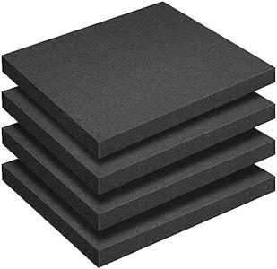 4 Pcs Polyurethane Foam Sheet- 16 x 12 x 1.5 Inch Cuttable Foam Inserts for Cases- Packing Foam Pads for Toolbox Camera Storage and Crafts Free Shipping With Mastercard