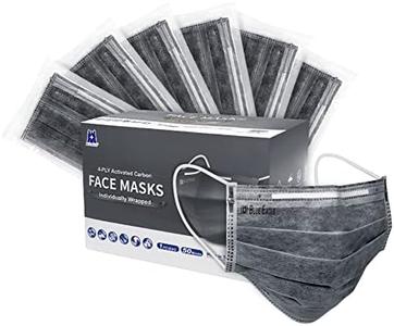 4-PLY BlueEagle Individually Wrapped Disposable Adult Face Masks | Fit for Large Face | with Activated Carbon Filter | Black Color - 50 Pcs (Charcoal Black) Online Online Cheap Pice