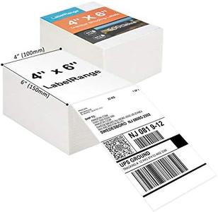 4''X6'' Direct Thermal Shipping Labels (1000 4x6 Fan-fold Labels) - Permanent Adhesive Postage Labels - Commercial Grade - LabelRange/Rollo/Munbyn Compatible Cheap With Mastercard