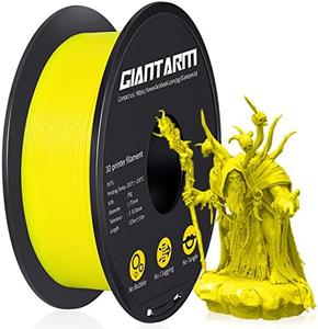 GIANTARM Yellow PETG 3D Printer Filament Toughness Enhanced 1kg (2.2lbs), 1.75mm Dimensional Accuracy /-0.03mm, 1080 Feet330m/Roll, Vacuum Package, Fit for Most 3D FDM Printer Sale Classic