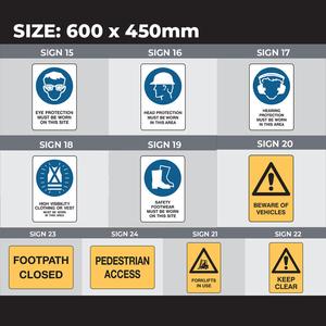 Safety Signage - Size 600 x 450mm Cheap Pictures