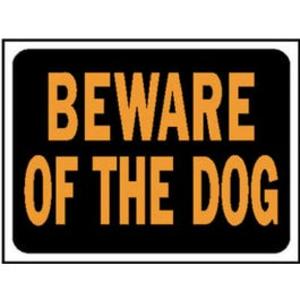 "Beware of Dog" Sign, Plastic, 9 x 12-In. Latest Sale Online