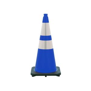 28" JBC Traffic Safety Cone - Navy Blue - 7 Lbs - 6" 4" 3M Reflective Collars Best Place Online