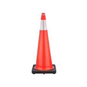 36" JBC Traffic Safety Cone - Orange - 12 Lbs - 6" 3M Reflective Collars Clearance Store Sale Online