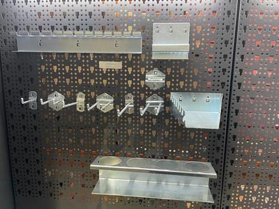 11-Piece Pegboard Accessory Set for Square Holes - Silver Finish Cheap Sale Purchase