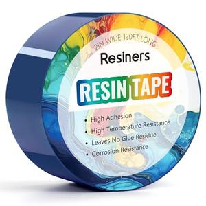 Resiners Resin Tape for Epoxy Resin Molding - 2IN W x 120FT L - Thermal Adhesive Tape, High Temperature Resistance, Easy Peel-Off, Release Resin Tape for River Tables, Remove Residue, Blue Best Wholesale