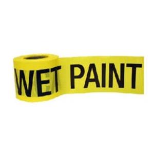 "Wet Paint" Tape, Bright Yellow, Weatherproof,3-In. x 300-Ft. Ebay