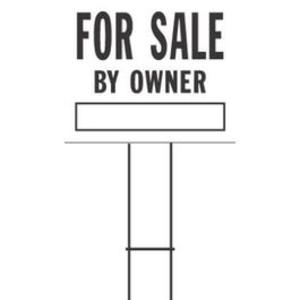 "For Sale By Owner" Sign, Black & White Plastic, 20 x 24-In. Quality Free Shipping For Sale