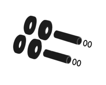 Kit coprtubo in ottone 2 rosoni 55 e 2 tubetti per tubi Nero opaco, cromato e bianco 70 x 18 Cheap Sale Exclusive