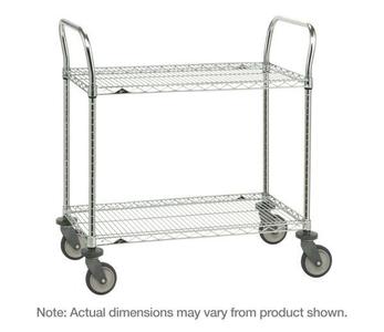 Metro 2SPN33PS SP Series Utility Cart with 2 Stainless Steel Wire Shelves, 18" x 36" x 39" Footlocker Online