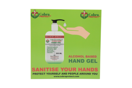 Sanitise Your Hands Sign 20x20cm Free Shipping Fast Delivery