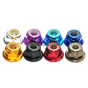 1 Pcs M4 Aluminum Flanged Nylon Lock Nut -Black 2025 Online