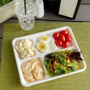 "8.25"" X 10.25"" 5 COMPARTMENT- FOAM - SCHOOL FOOD TRAY-WHITE - PACTIVE - 1X500PCS - 500CT #140 2025 Unisex Cheap Pice