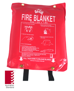 Fire Blanket 1.8m x 1.8m, FREE location sign Free Shipping Fashionable