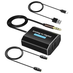 Analog to Digital Audio Converter 3.5mm to Optical Adapter Cable AUX Input Toslink Optical Output 3.5mm to SPDIF Adapter for Gaming Consoles, Computers and projectors etc Outlet Amazing Pice