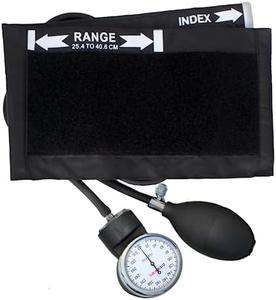 Dixie EMS Deluxe Aneroid Sphygmomanometer Blood Pressure Set W/Adult Cuff, Carrying Case and Calibration Tool - Black Excellent Sale Online