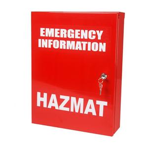Cabinet Emergency Info Hazmat Red Small Latest Cheap Online