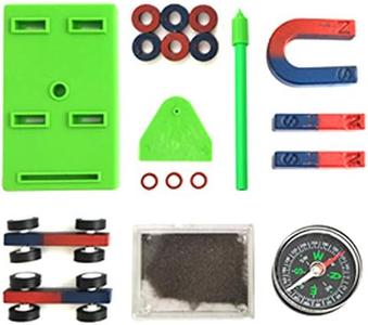 EUDAX Labs Junior Science Magnet Set for Education Science Experiment Tools Icluding Bar/Ring/Horseshoe/Compass Magnets For Nice For Sale