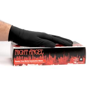 Night Angel Black Disposable Nitrile Gloves Price Per Box Best Place Cheap Pice