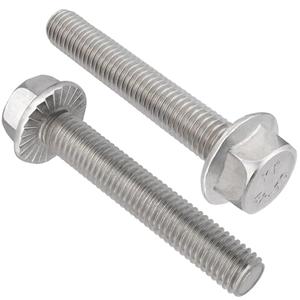 M8-1.25 x 50mm Flanged Hex Head Bolts,304 Stainless Steel 18-8,Fully Threaded,Silver External Flange Hex Drive Screws,Pump,Fix Car,DIY Project(15Pcs) Discount Hot Sale