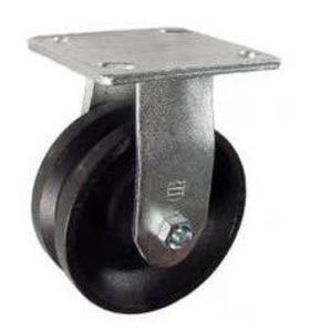 5" x 2" Cast Iron Wheel - V-Groove Caster - 900 lb. Capacity - Rigid Cheap Eastbay